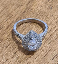 Load image into Gallery viewer, SOLD Stunning 18WG Pear Shape Diamond Engagement Ring
