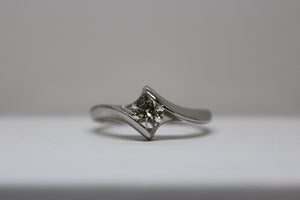 9ct White Gold 1/2 Carat Diamond Solitaire Ring