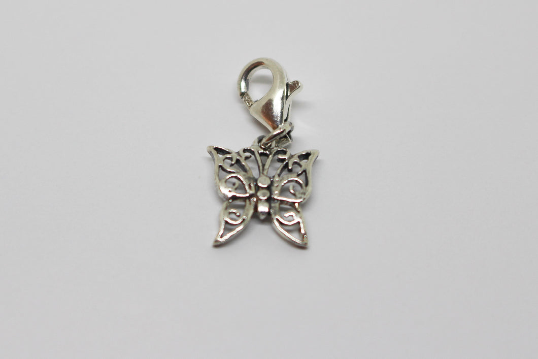 SS Butterfly Charm on Parrot Clasp