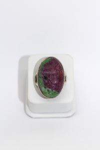Sterling Silver Ruby Zoisite Ring