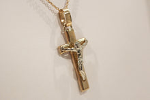 Load image into Gallery viewer, 9ct Two Tone Crucifix Pendant
