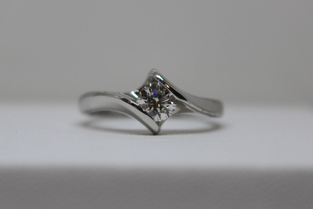 18ct White Gold 1/2carat Diamond Solitaire Ring