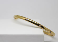 Load image into Gallery viewer, SS Yellow Gold Plated CZ Bangle
