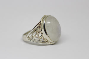 SS Rainbow Moonstone Ring