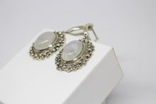 Load image into Gallery viewer, SS Rainbow Moonstone Earrings
