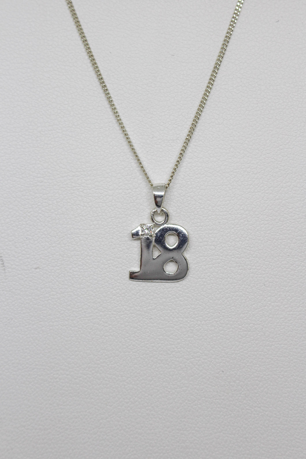 Sterling Silver '18' Necklace