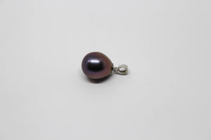 SS Dyed Black Fresh Water Pearl Necklace