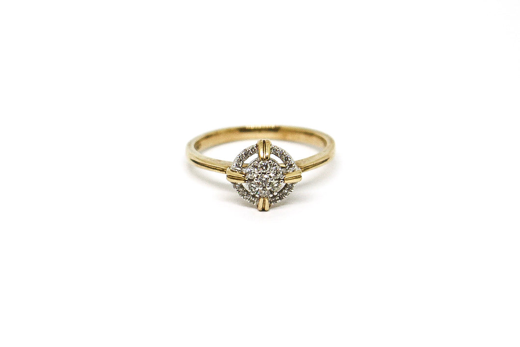 9ct Yellow Gold Fancy Diamond Ring