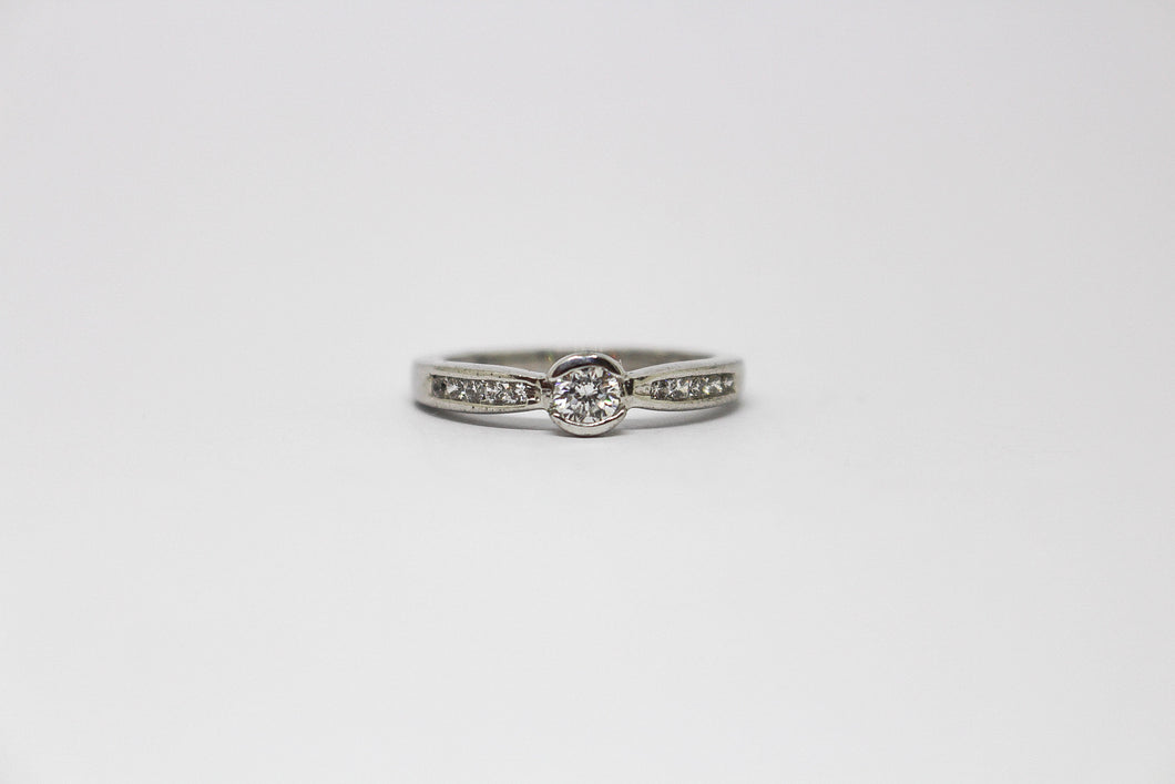 SS Ring with Cubic Zirconia setting