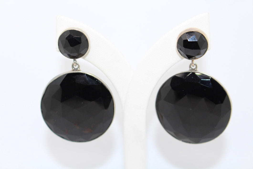 SS Black Onyx Earrings