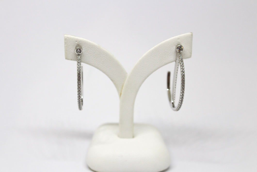 SS CZ Hoop Earrings