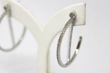 Load image into Gallery viewer, SS CZ Hoop Earrings
