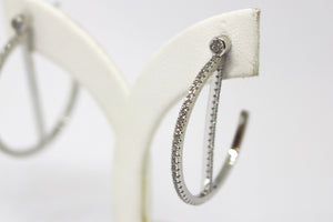 SS CZ Hoop Earrings