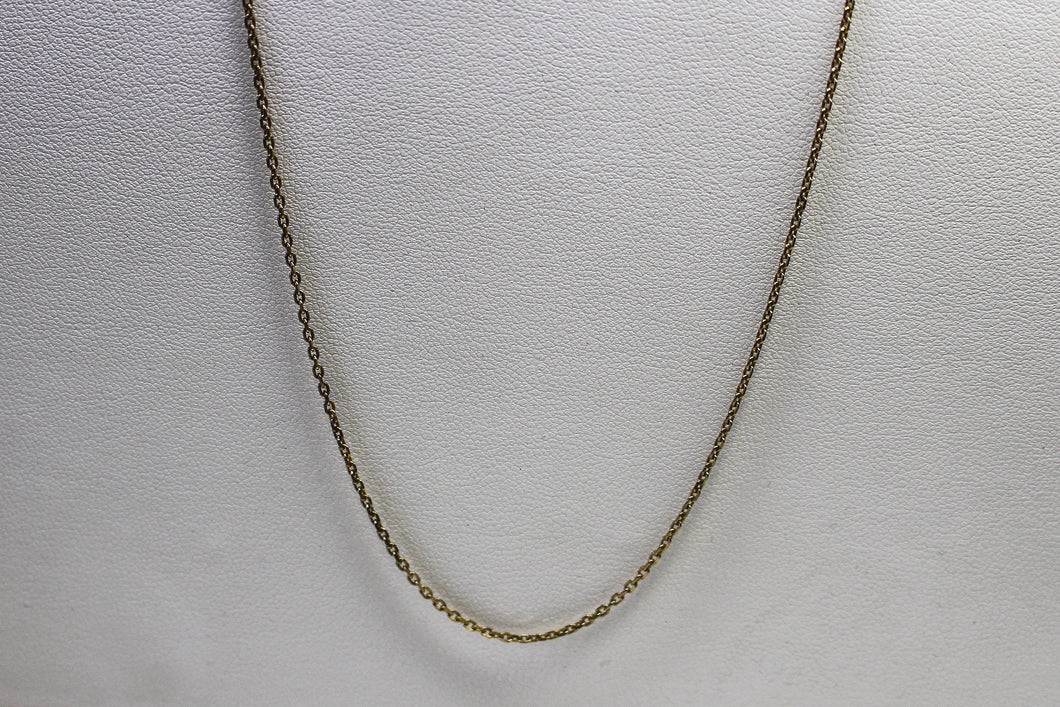 9ct YG Long Cable Chain