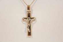 Load image into Gallery viewer, 9ct Two Tone Crucifix Pendant
