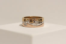 Load image into Gallery viewer, 9ct Three Tone Diamond Puzzle Ring
