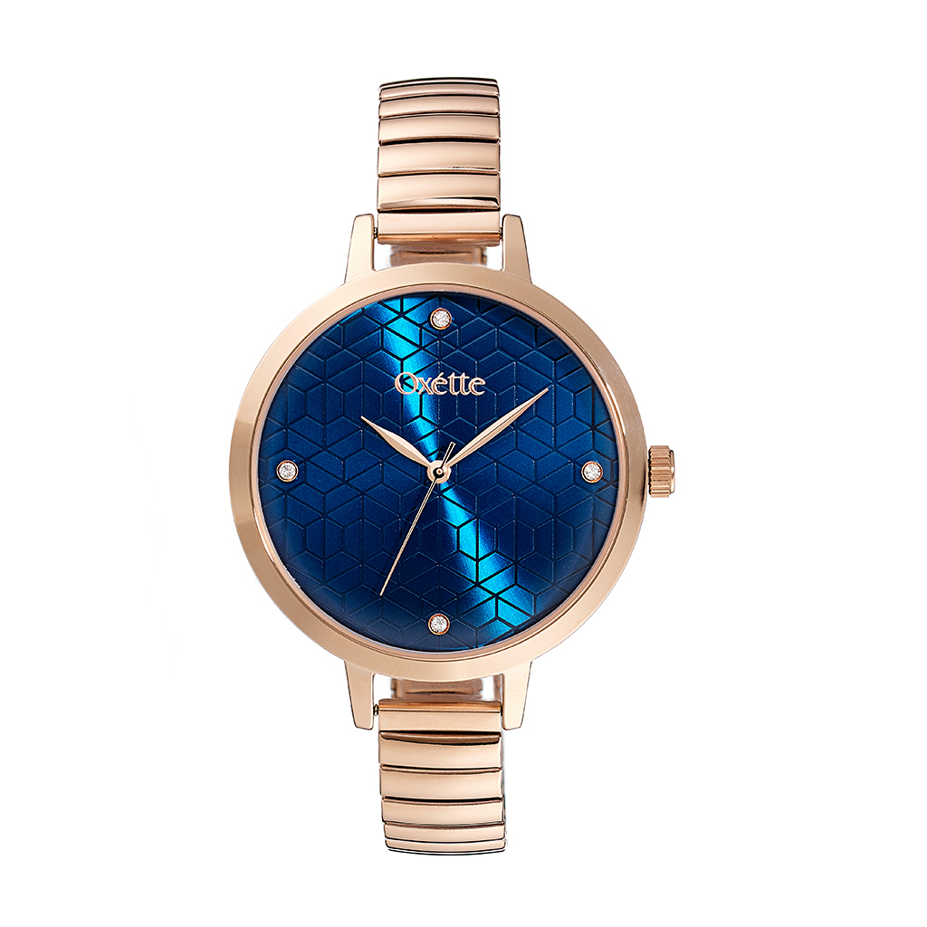 Oxette Voyage Blue dial STS Watch Rose Gold / Blue