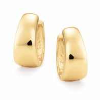 Plain Huggie Earring in 9ct Yellow Gold