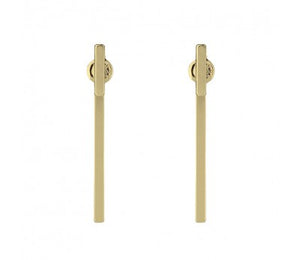 Sterling Silver Double Bar Earring with Gold Plate