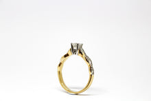 Load image into Gallery viewer, 18ct Gold Two Tone Engagement Ring with ½ carat Diamond
