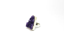 Load image into Gallery viewer, SS Amethyst Druzy Ring
