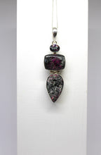 Load image into Gallery viewer, SS Mystic Quartz &amp; Eudialyte Pendant
