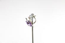 Load image into Gallery viewer, SS Amethyst Stud Earring
