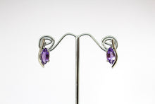 Load image into Gallery viewer, SS Amethyst Stud Earring
