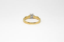 Load image into Gallery viewer, 18ct Gold Two Tone Engagement Ring with ½ carat Diamond

