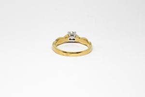 18ct Gold Two Tone Engagement Ring with ½ carat Diamond