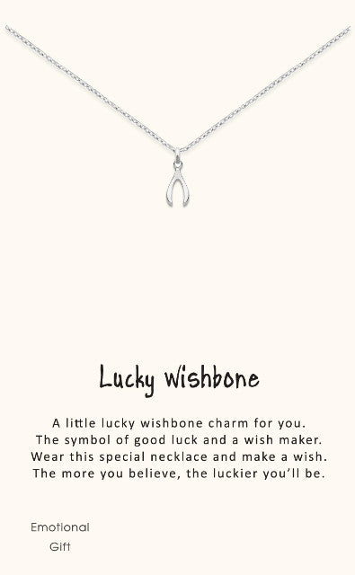 SS Lucky Wishbone Necklace