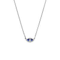Sterling Silver CZ mini eye necklace 41 + 4CM