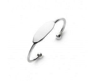 Tiny Treasures Sterling Silver ID Cuff Bangle